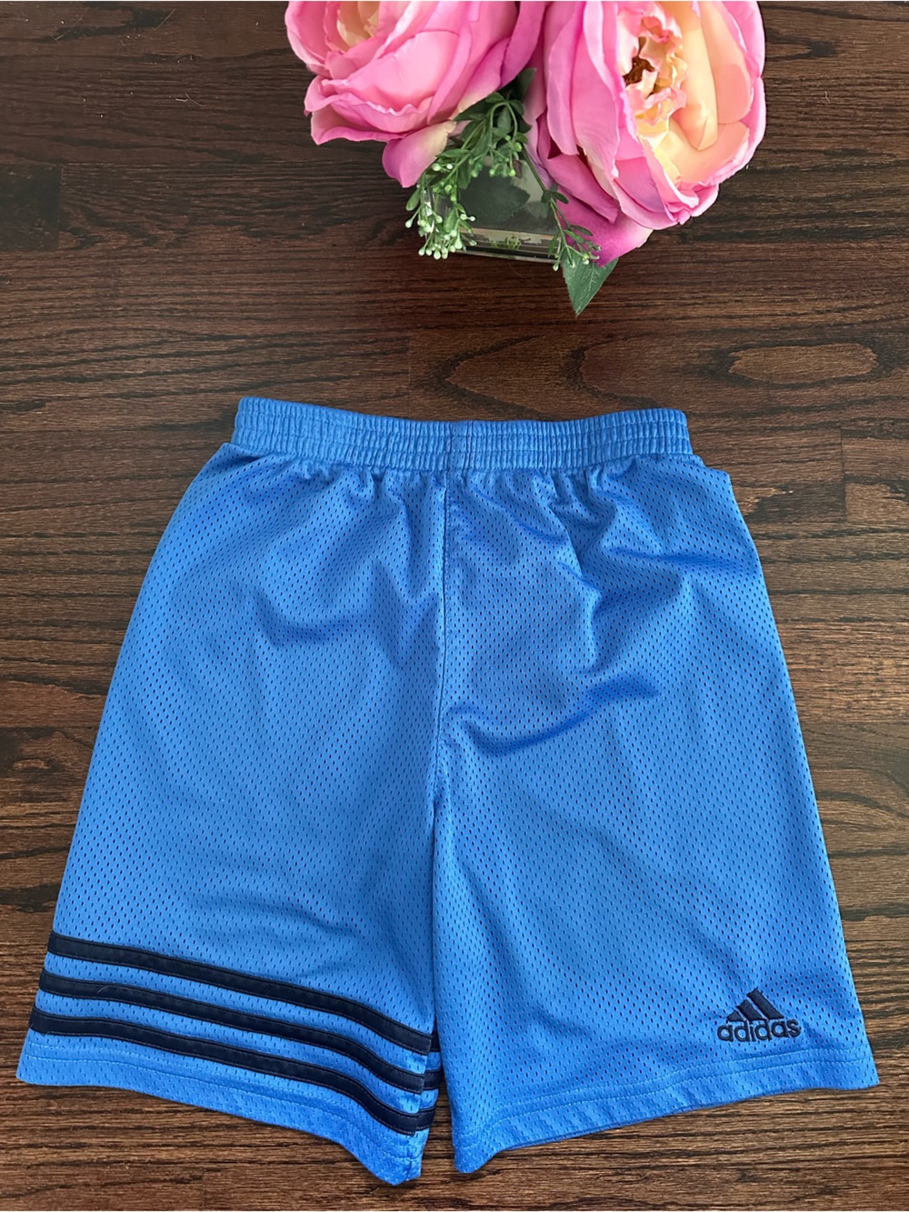 Adidas 3 stripe shorts, size 7X